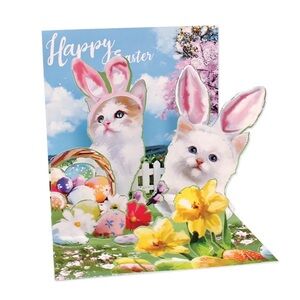 🆕Treasures #1406 “Easter Mischief” Pop Up Easter Card